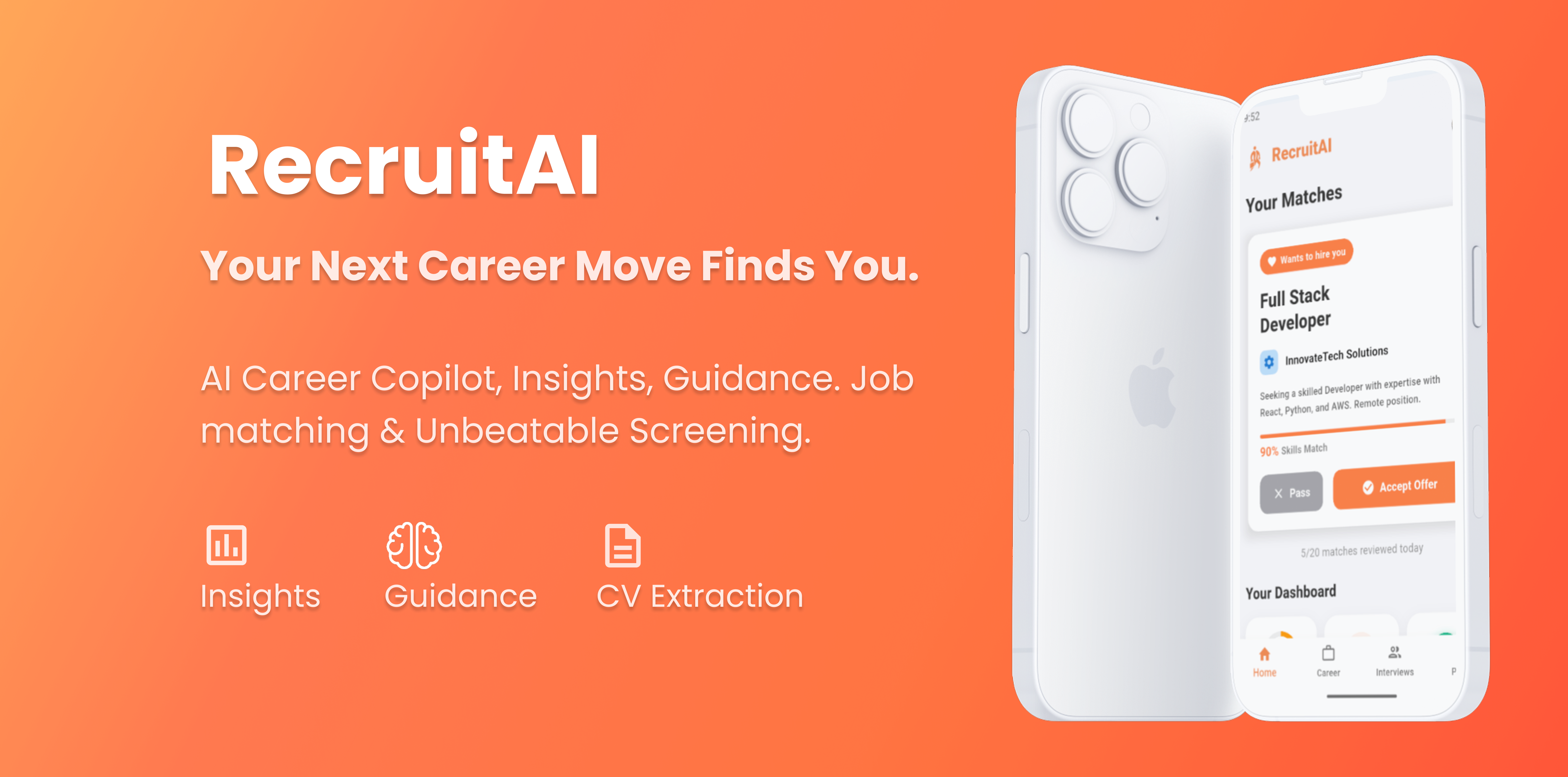 RecruitAI Dashboard Mockup