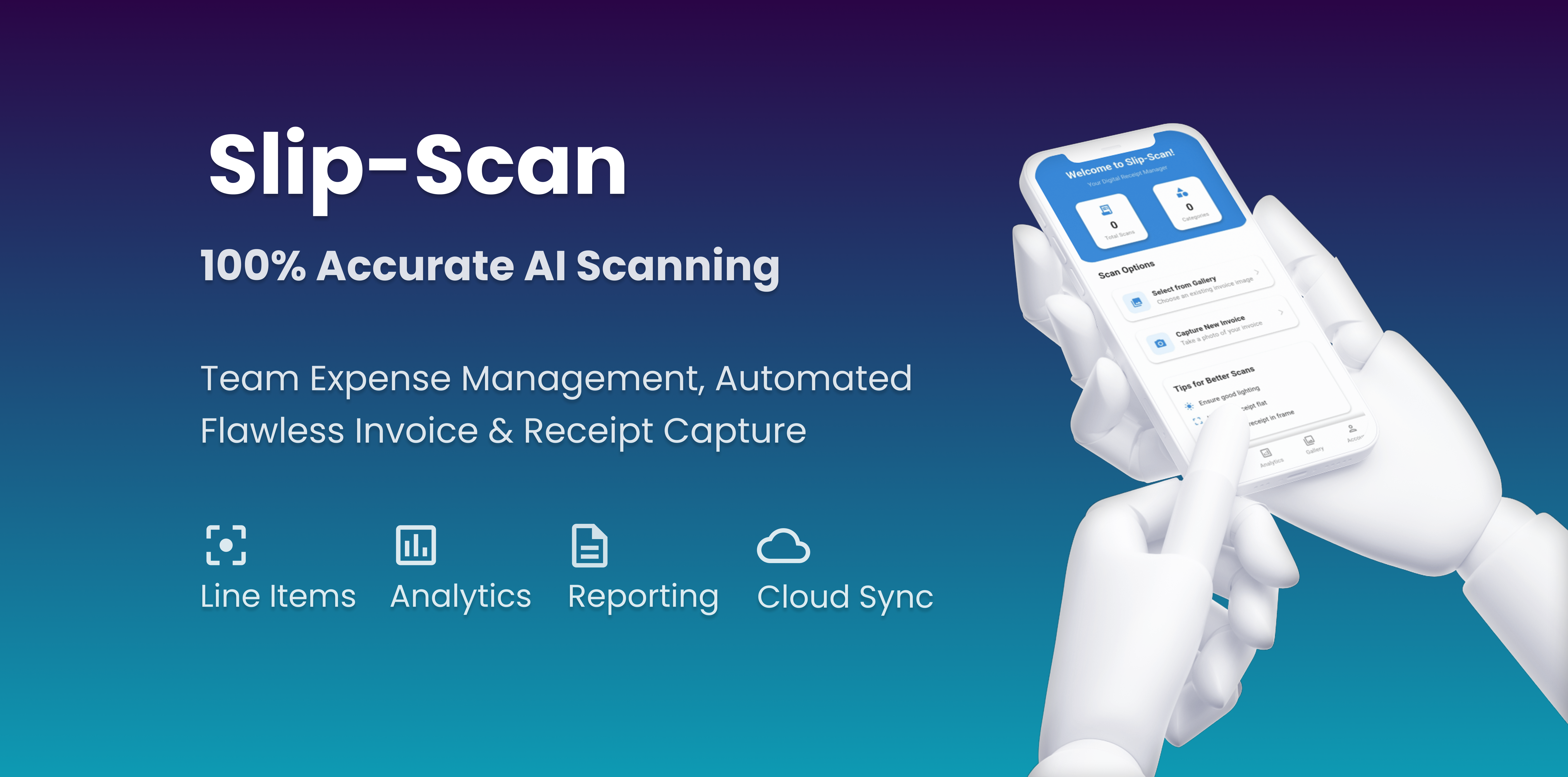 Slip-Scan App Mockup